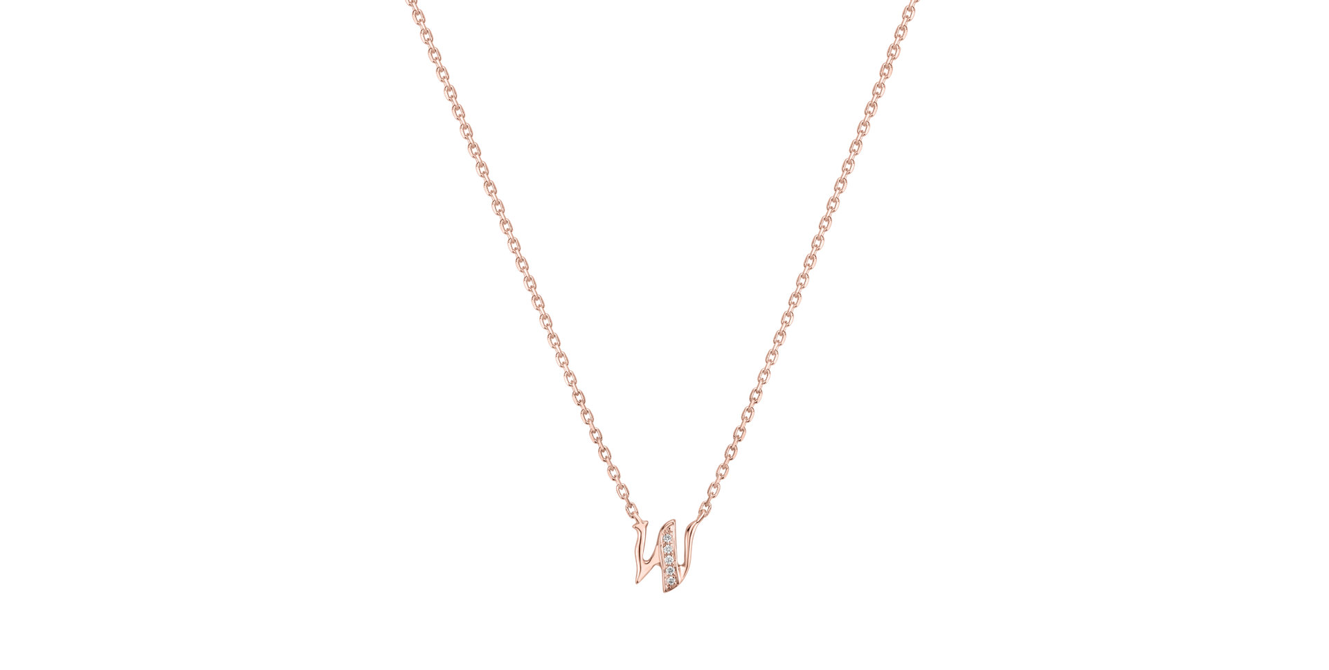 Náhrdelník s diamantmi Curly Diamonds W