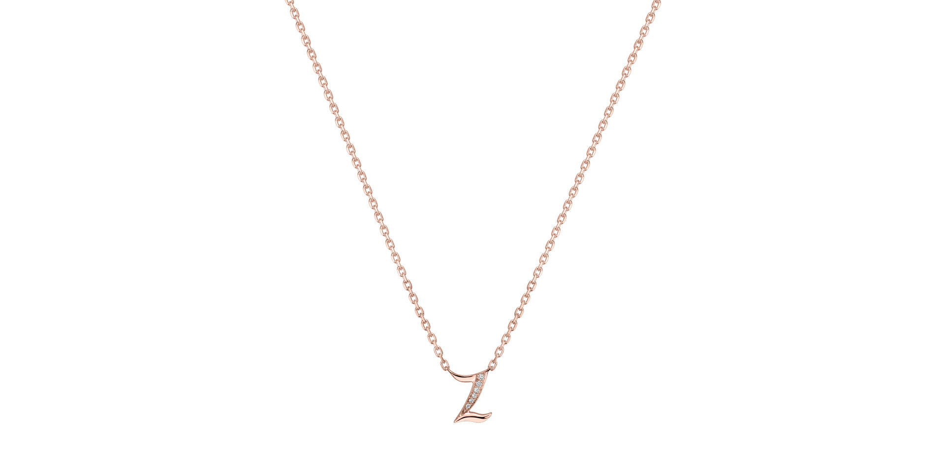 Náhrdelník s diamantmi Curly Diamonds Z