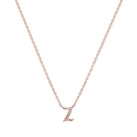 Náhrdelník s diamantmi Curly Diamonds Z