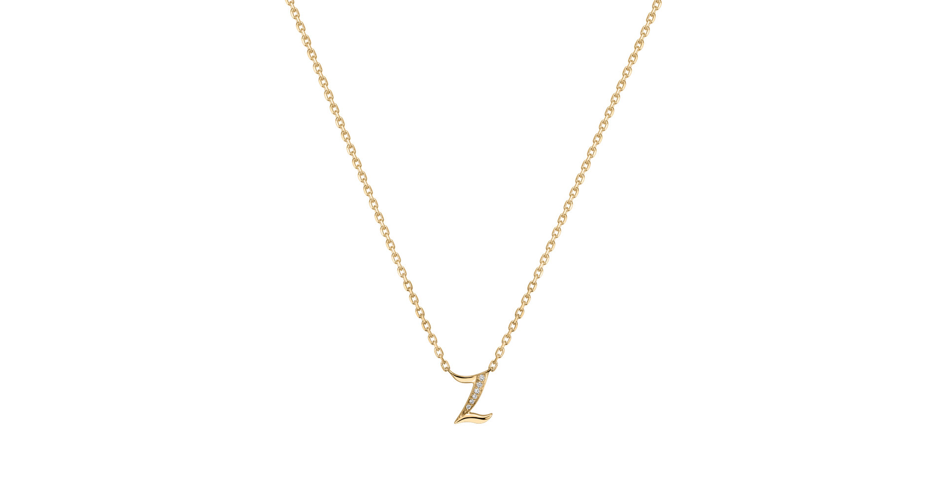 Náhrdelník s diamantmi Curly Diamonds Z