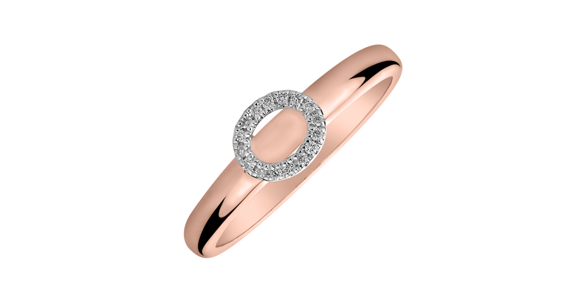Prsteň s diamantmi Simply Circle