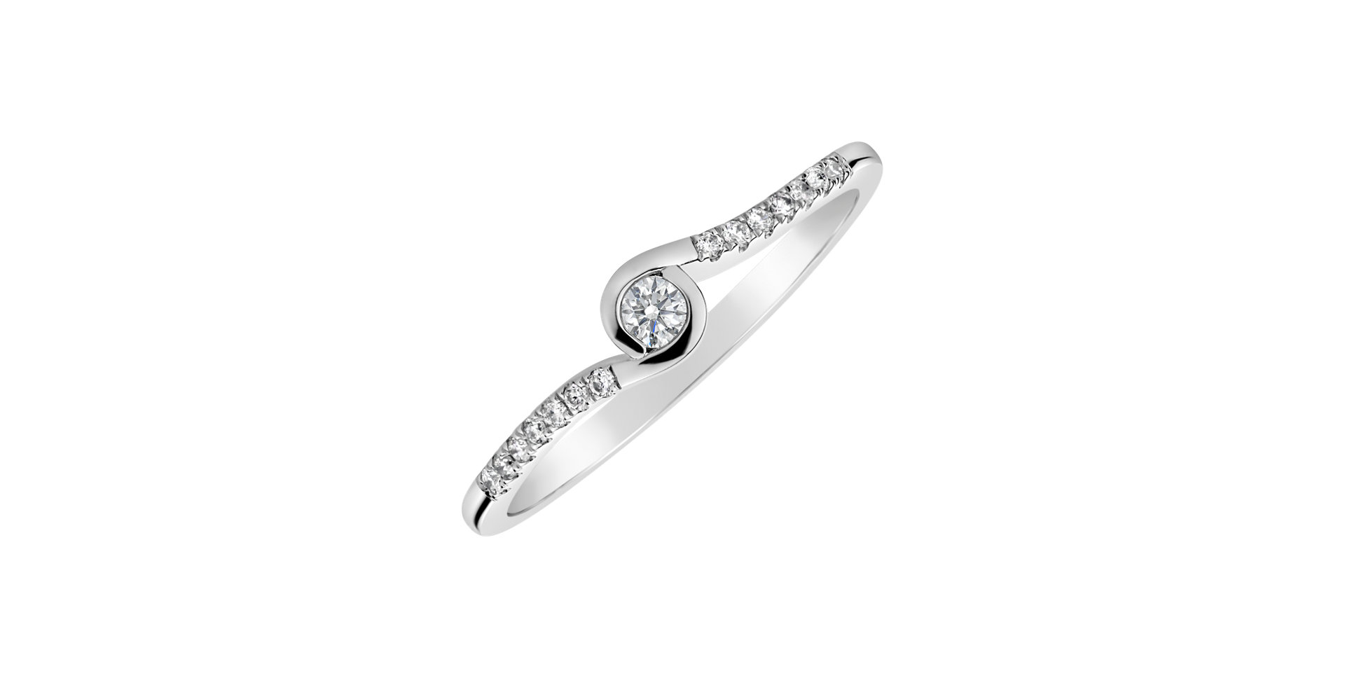 Prsteň s diamantmi Love Twist