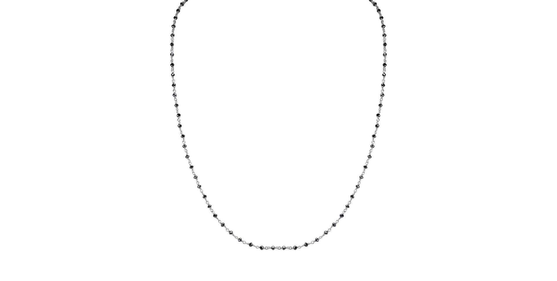 Náhrdelník s čiernymi diamantmi Dark Melody
