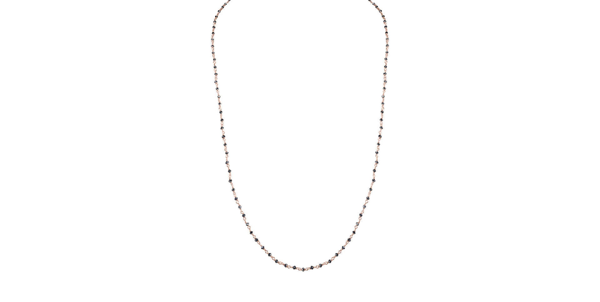 Náhrdelník s čiernymi diamantmi Dark Melody