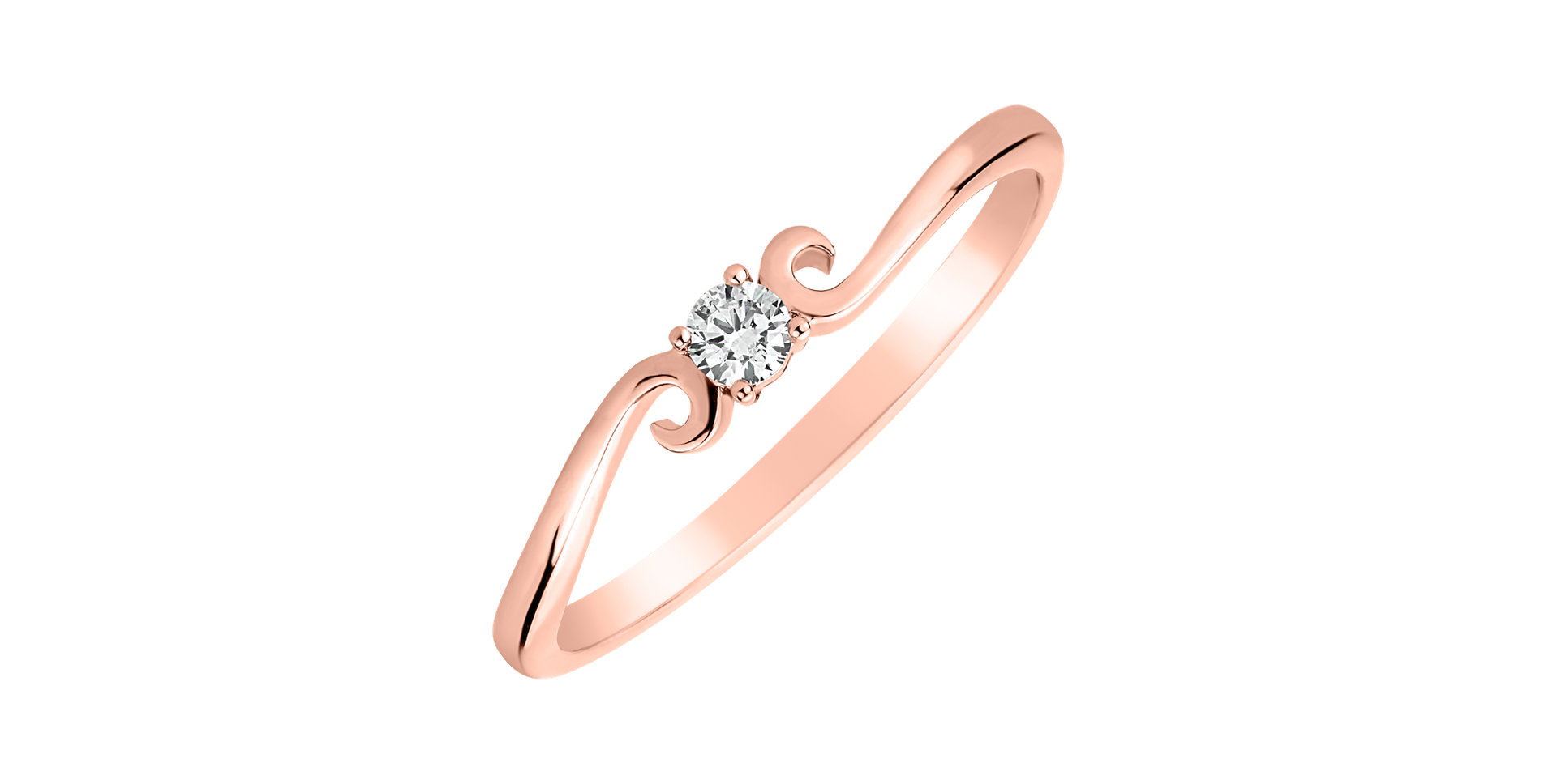 Prsteň s diamantom Baroque Love