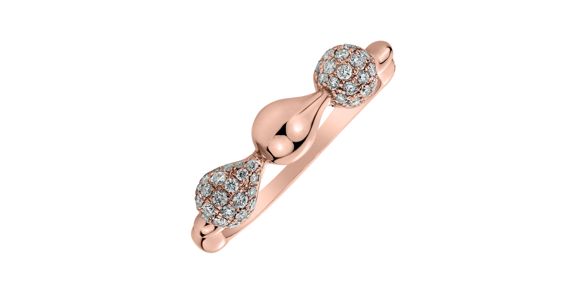 Prsteň s diamantmi Frozen Tear