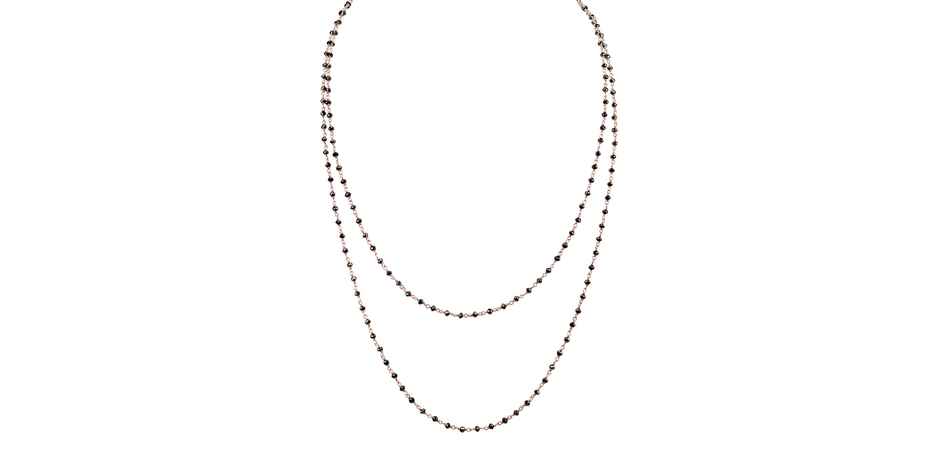 Náhrdelník s čiernymi diamantmi Dark Melody