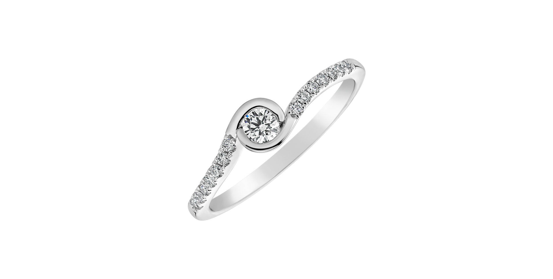 Prsteň s diamantmi Love Twist