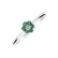 Prsteň s diamantom a smaragdmi Shiny Flower5