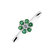 Prsteň s diamantom a smaragdmi Shiny Flower5