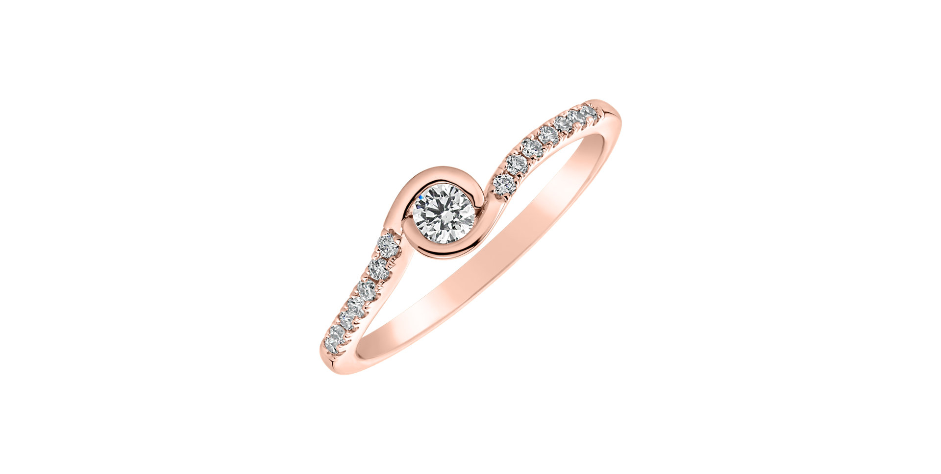 Prsteň s diamantmi Love Twist