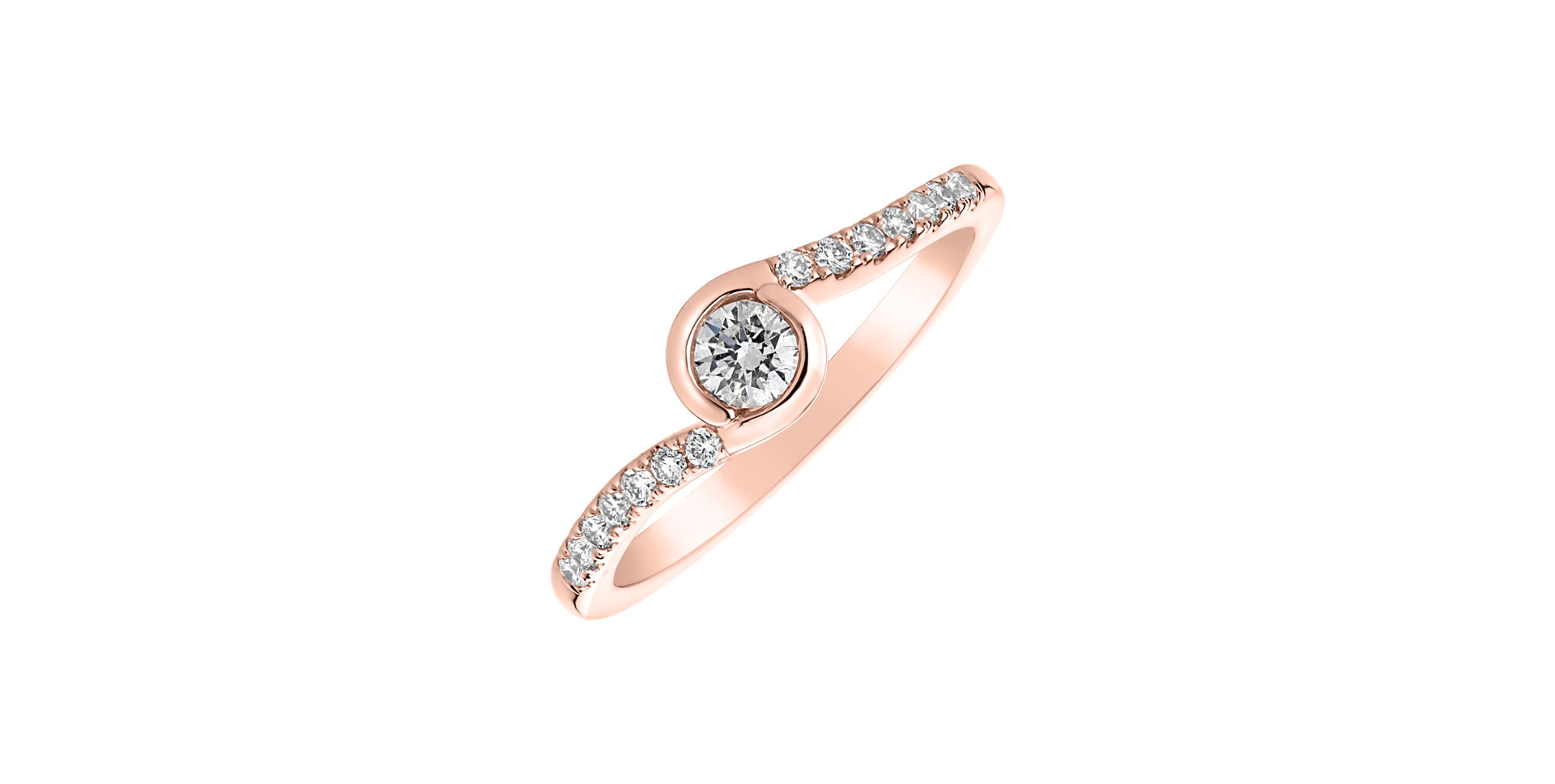 Prsteň s diamantmi Love Twist