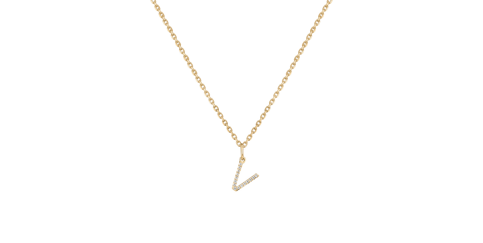 Prívesok s diamantmi Line Glitter  V