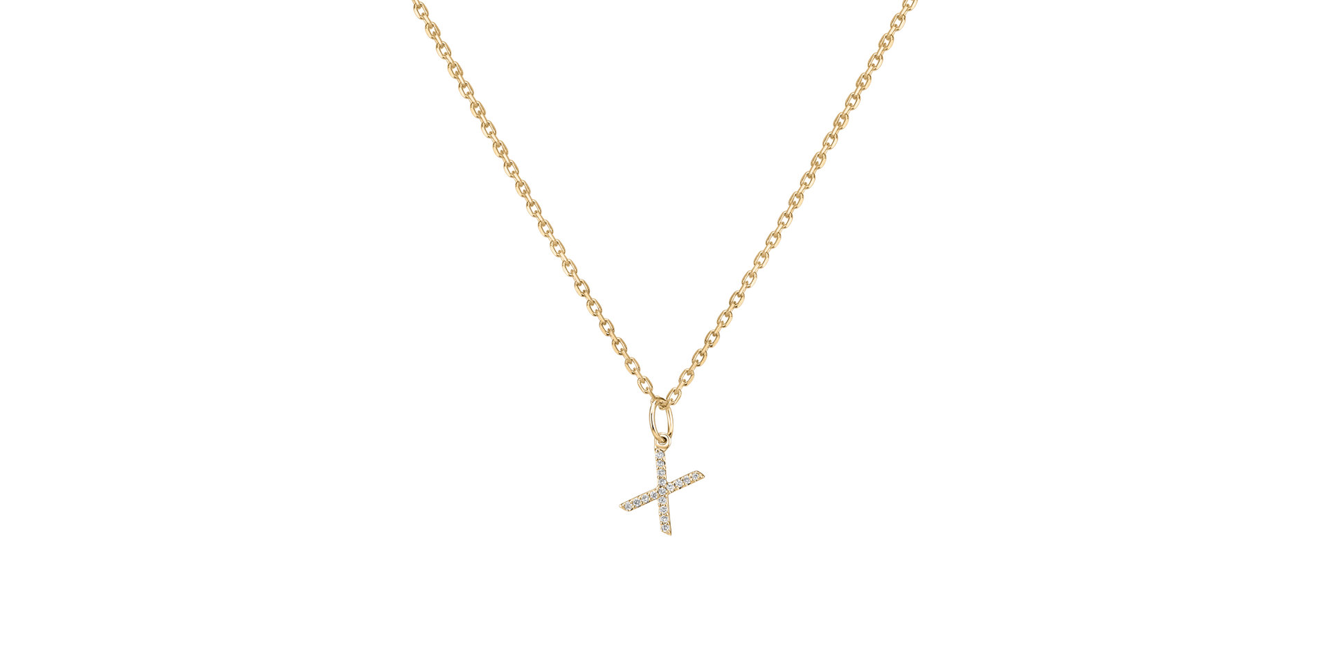 Prívesok s diamantmi Line Glitter  X