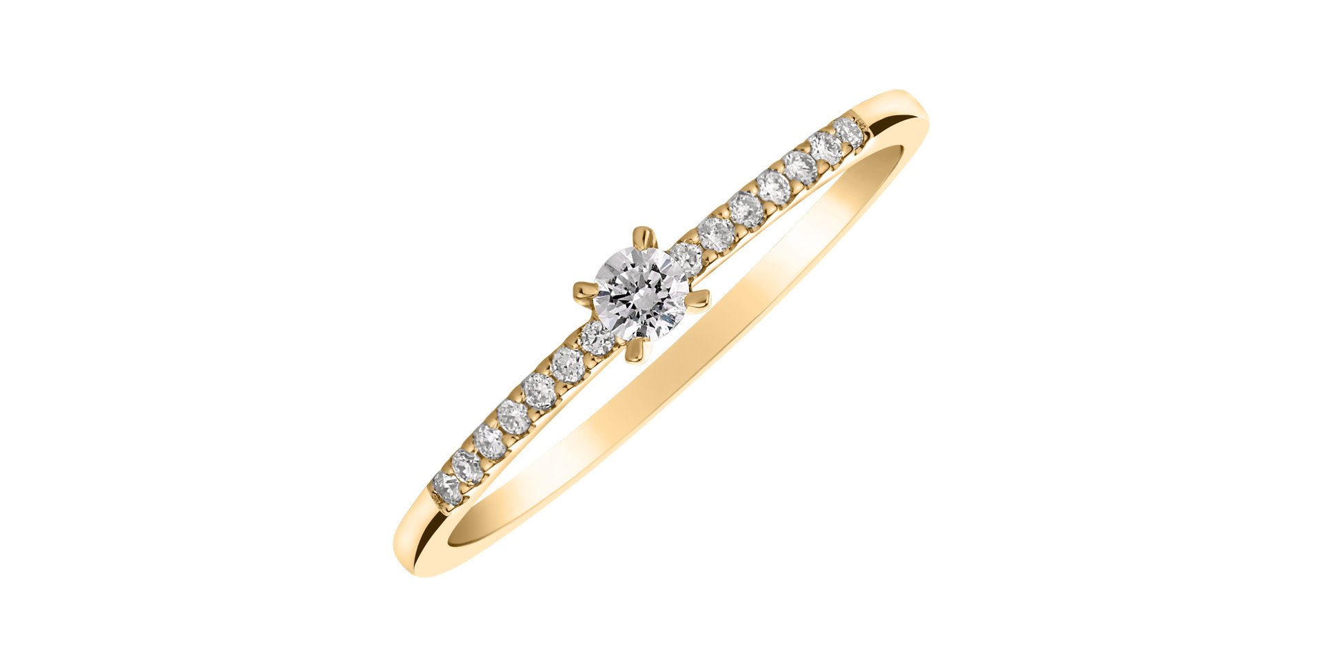 Prsteň s diamantmi Gem Simplicity