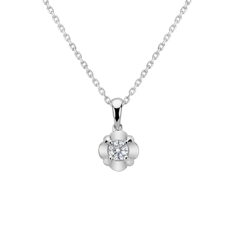 Přívěsok s diamantom Glossy Flower