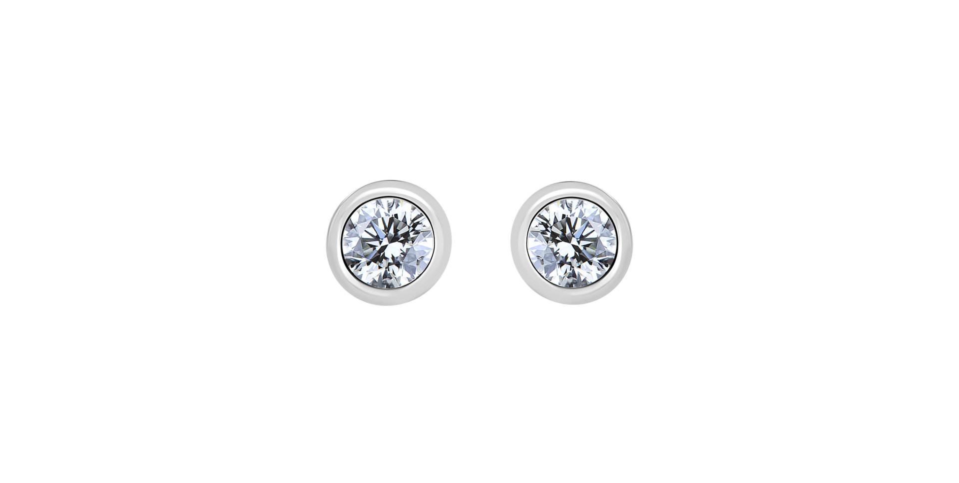 Náušnice s diamantom Shiny Dots
