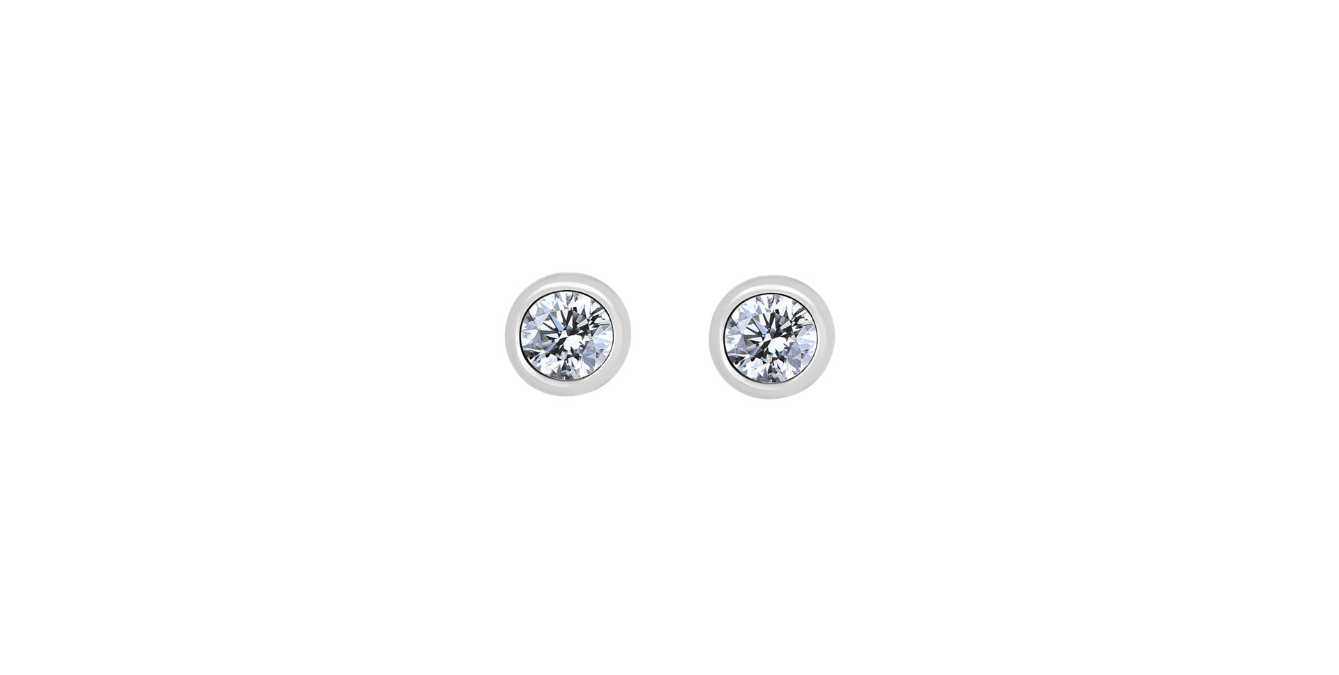 Náušnice s diamantom Shiny Dots