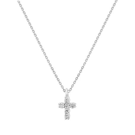 Náhrdelník s diamantmi Glossy Cross
