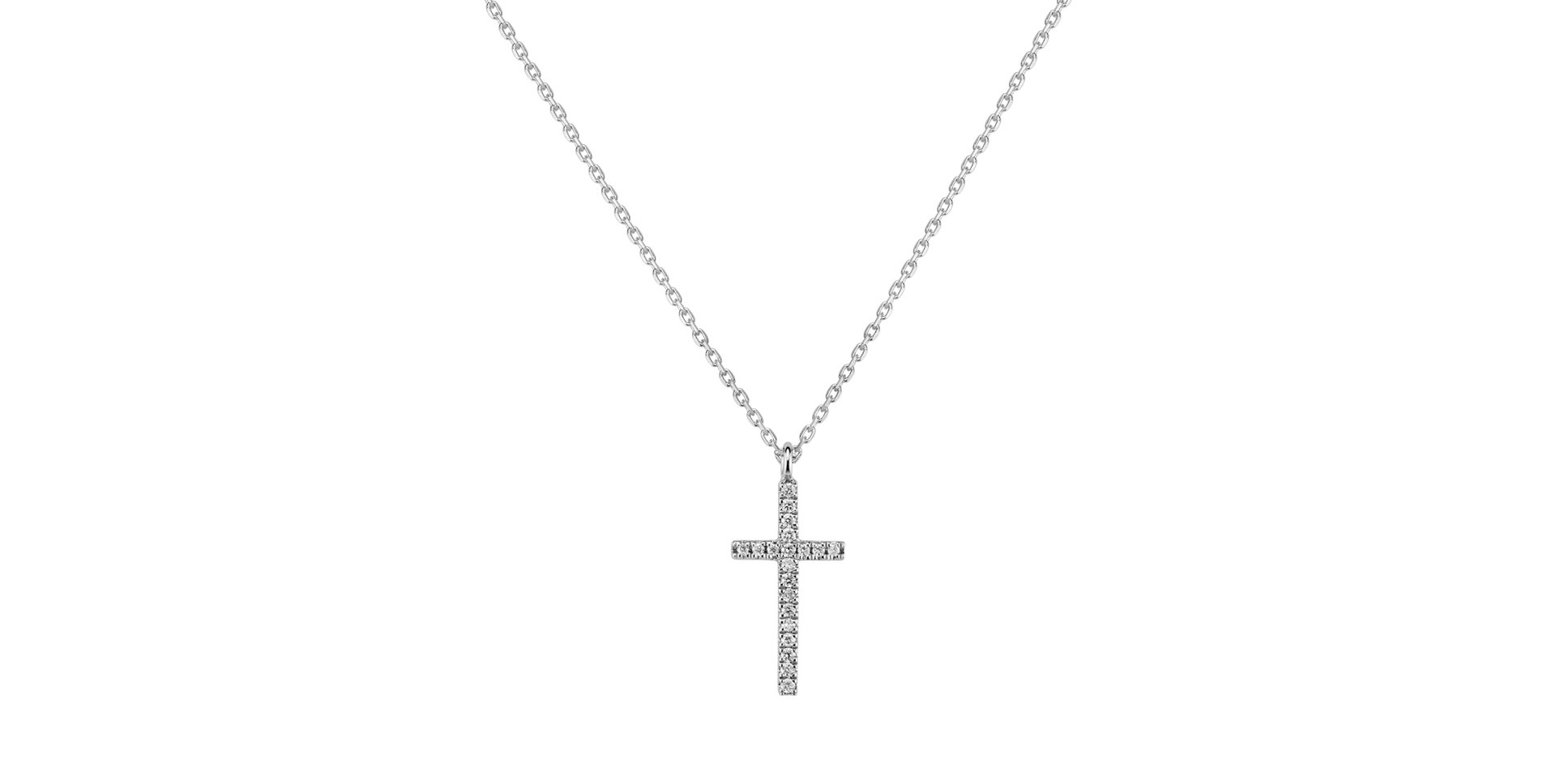 Náhrdelník s diamantmi Shimmering Cross