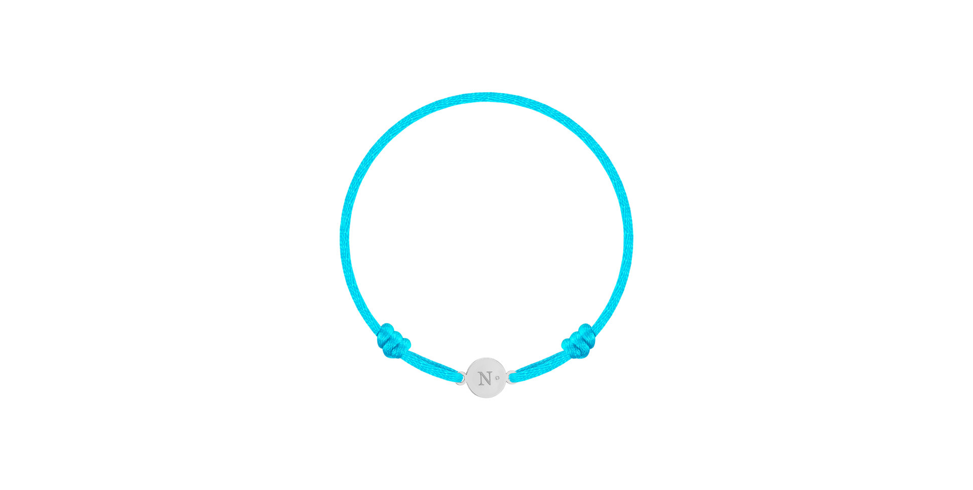 Detský diamantový náramok so šnúrkou Circle Letter N