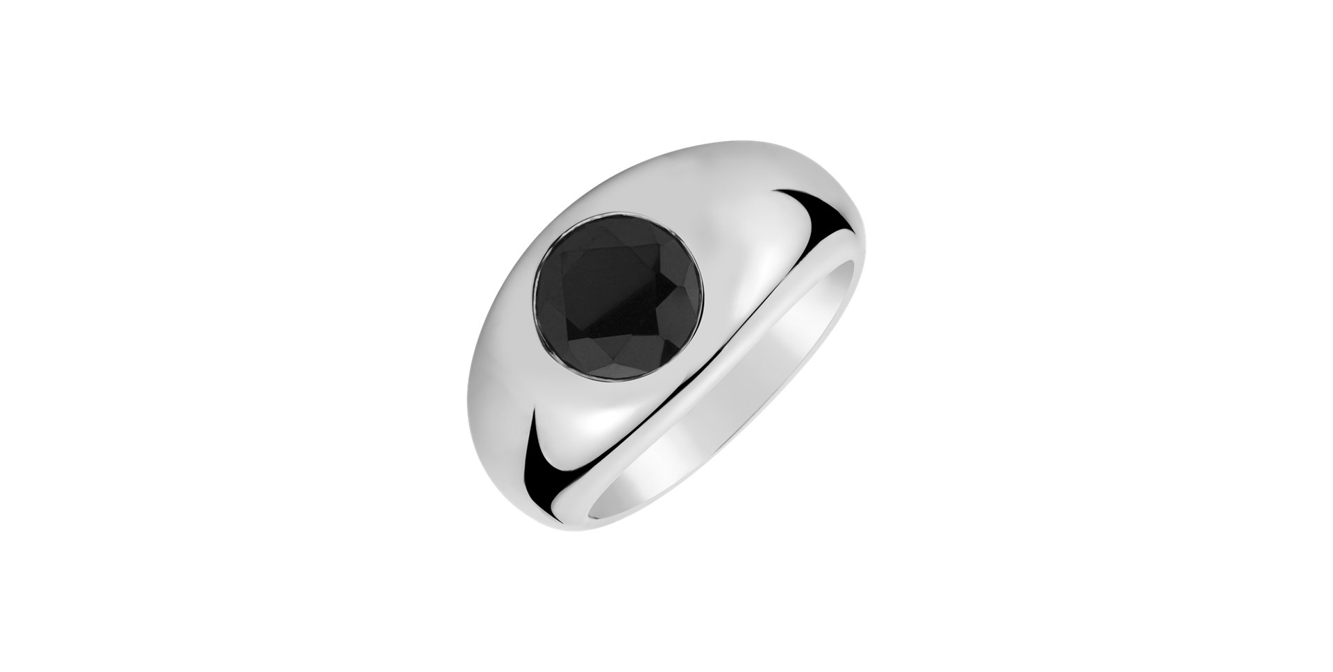 Prsteň s čiernym diamantom Bold & Sparkle
