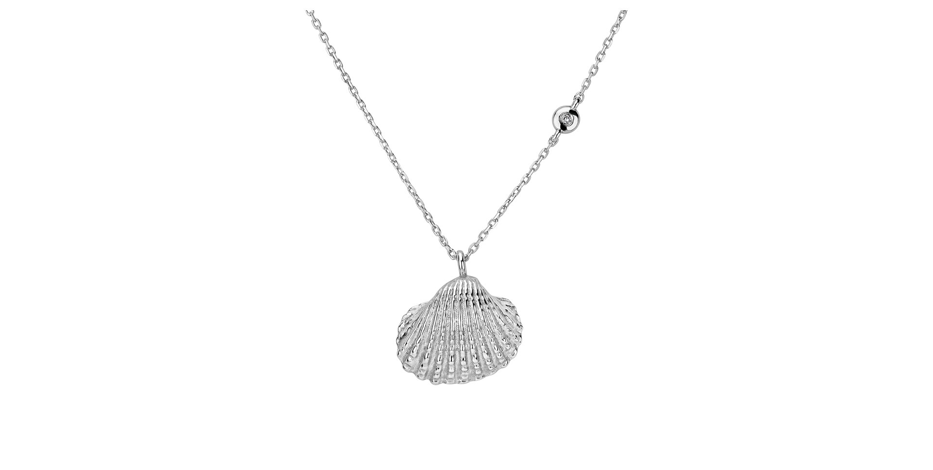 Náhrdelník s diamantom Luxury Clam