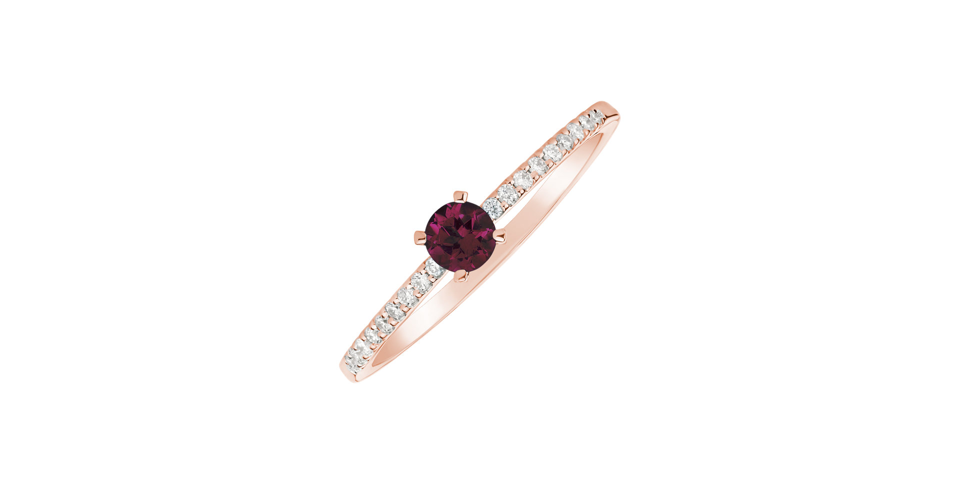 Prsteň s rubínom a diamantmi Gem Simplicity