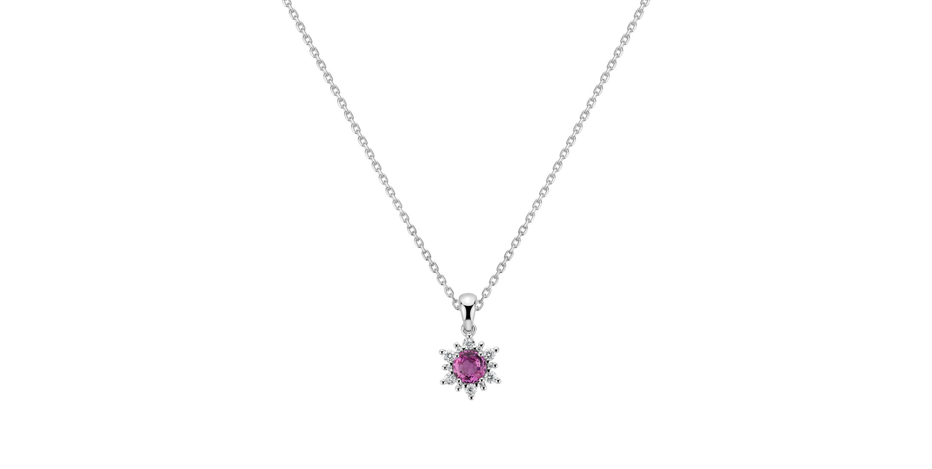 Přívěsok so zafírom a diamantmi Snow Star