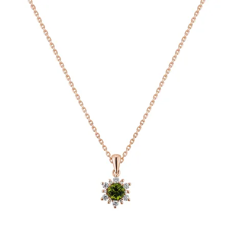 Prívesok s diamantmi a peridotom Fancy Fairytale