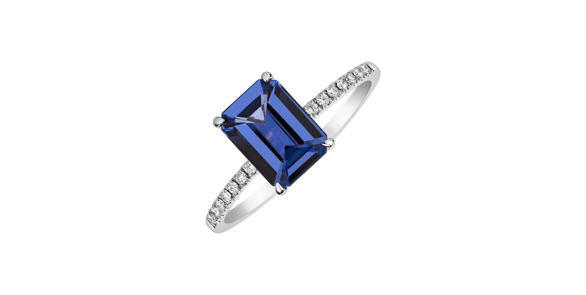 Prsteň s tanzanitom a diamantmi Perfect Promise
