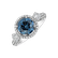 Prsteň s modrým diamantom a bielymi diamantmi Nicolina5