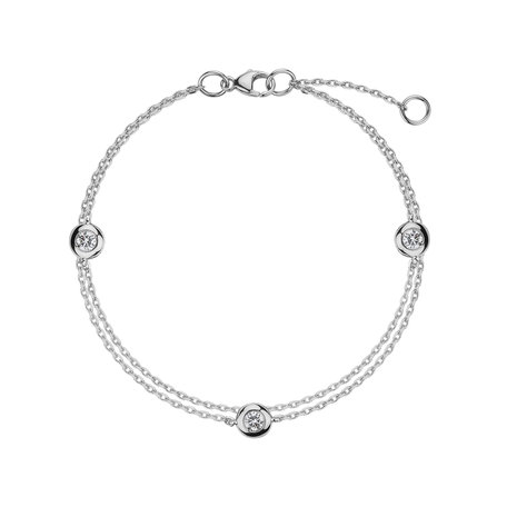 Náramok diamantmi Triple Dots
