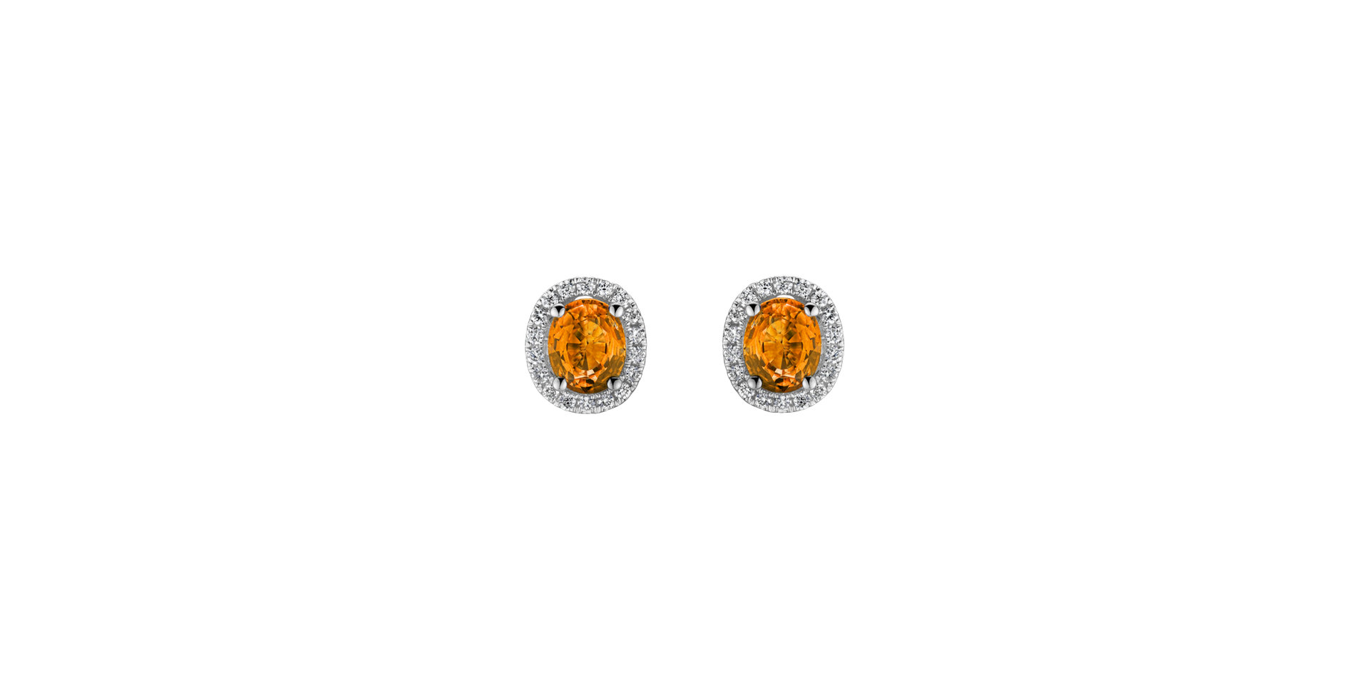 Náušnice s diamantmi a zafírom Imperial Sapphire