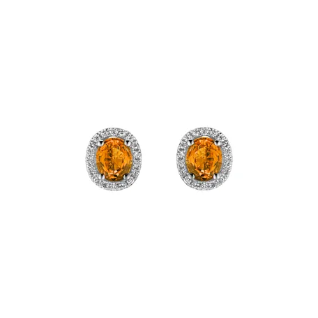 Náušnice s diamantmi a zafírom Imperial Sapphire
