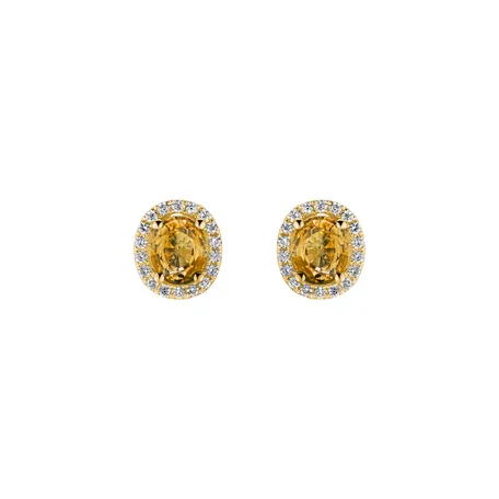 Náušnice s diamantmi a zafírom Imperial Sapphire