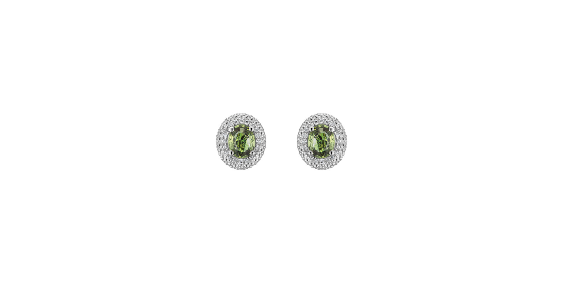 Náušnice s diamantmi a zafírom Royal Sapphire