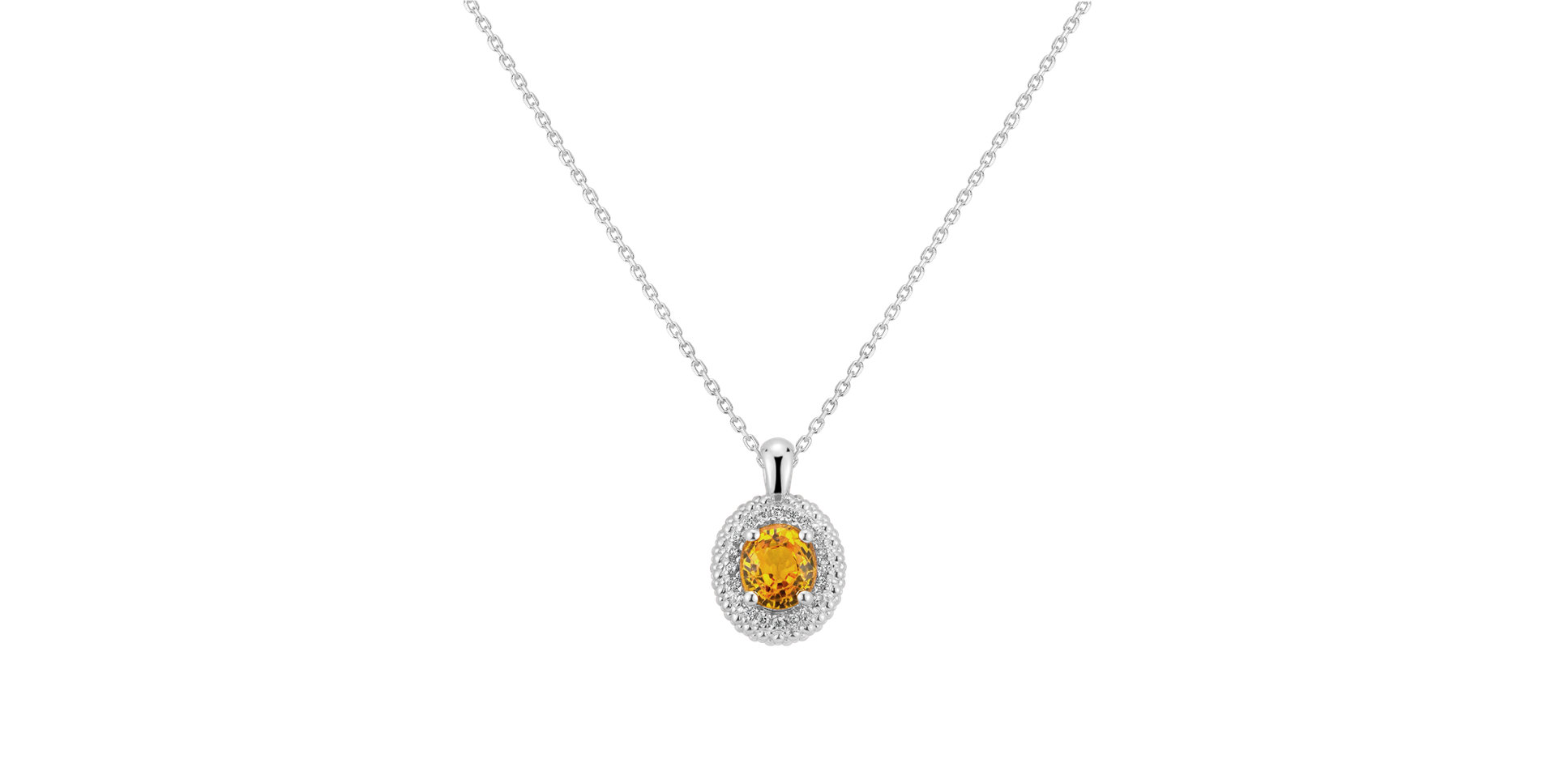 Náhrdelník so zafírom  a diamantmi Princess