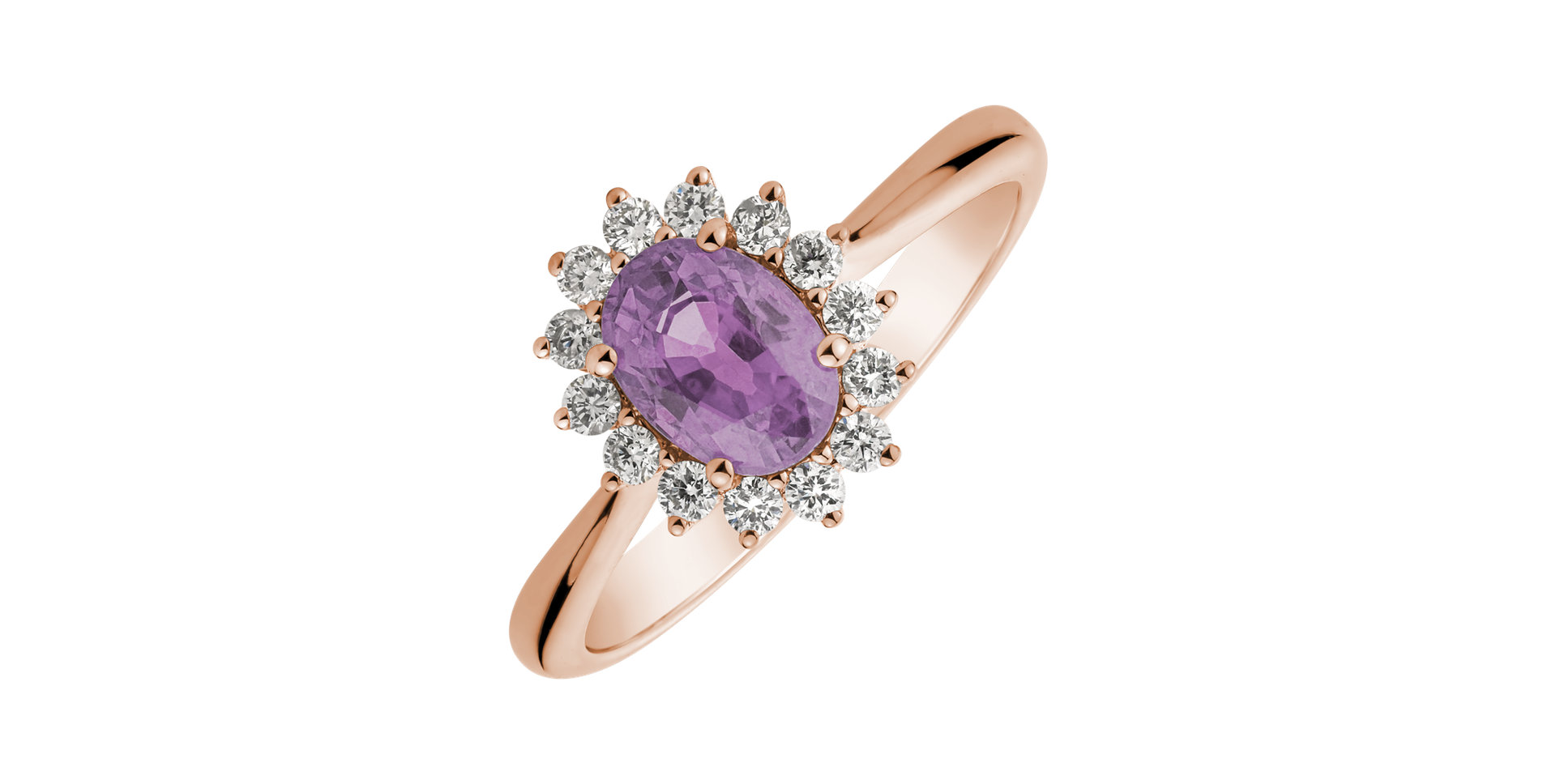 Prsteň so zafírom a diamantmi Princess