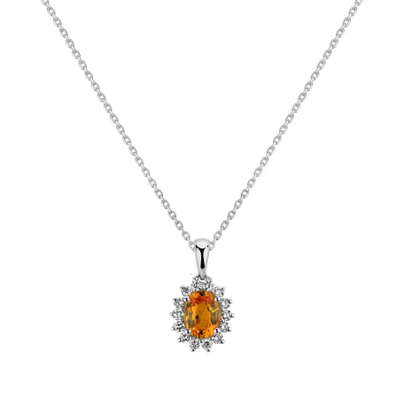 Přívěsok so zafírom a diamantmi Princess Sparkle
