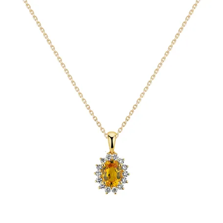 Přívěsok so zafírom a diamantmi Princess Sparkle