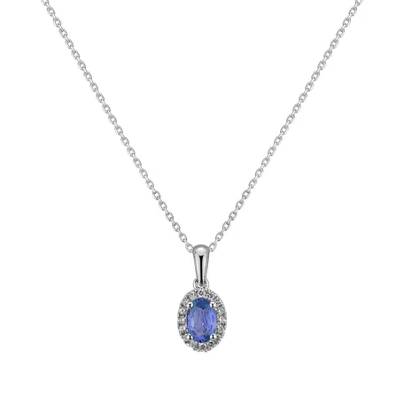 Přívěsok so zafírom a diamantmi Princess Essence