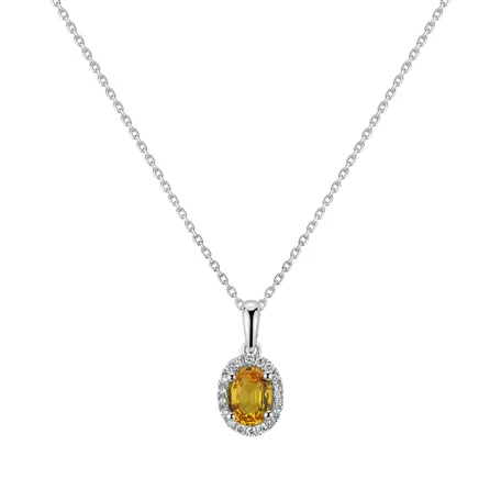 Přívěsok so zafírom a diamantmi Princess Essence