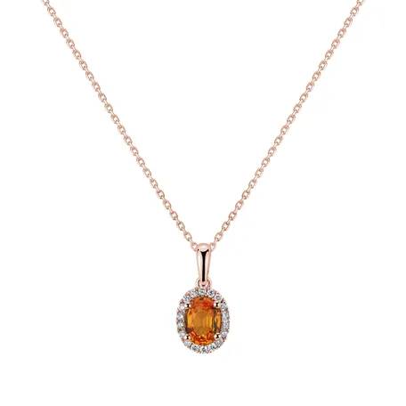 Přívěsok so zafírom a diamantmi Princess Essence