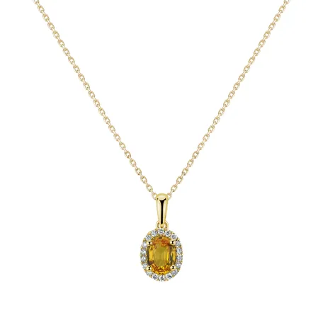 Přívěsok so zafírom a diamantmi Princess Essence