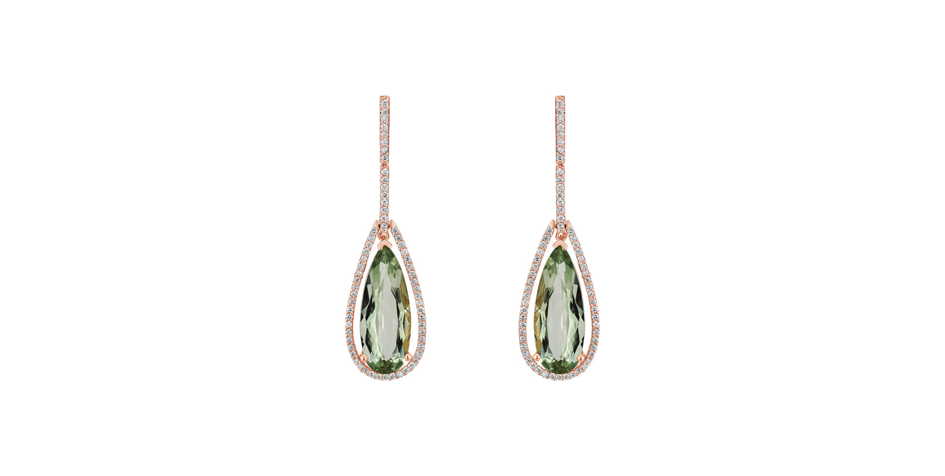 Náušnice s ametystom diamantmi Damianos