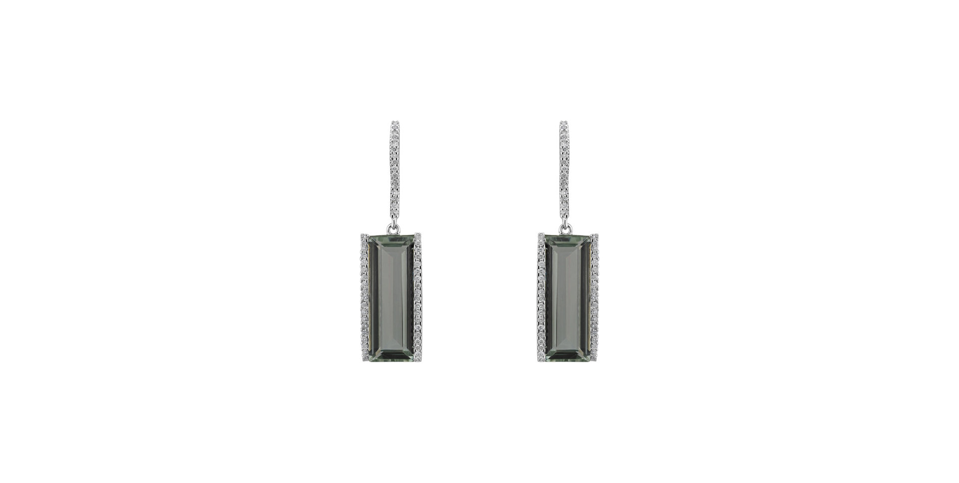 Náušnice s ametystom diamantmi Theophany