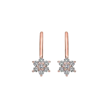 Náušnice s diamantmi Magic Snowflakes
