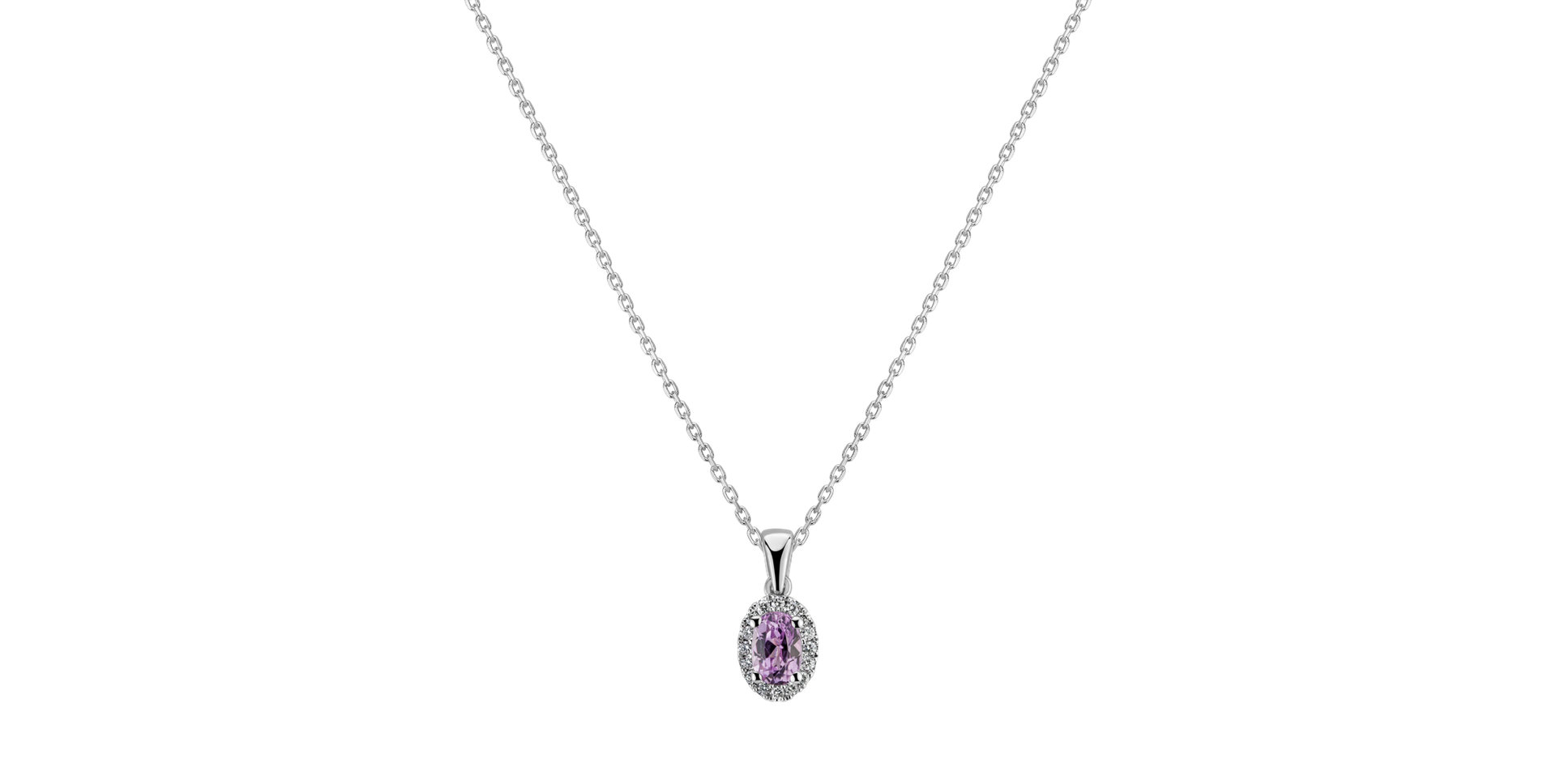 Přívěsok s kunzitom a diamantmi Princess Essence