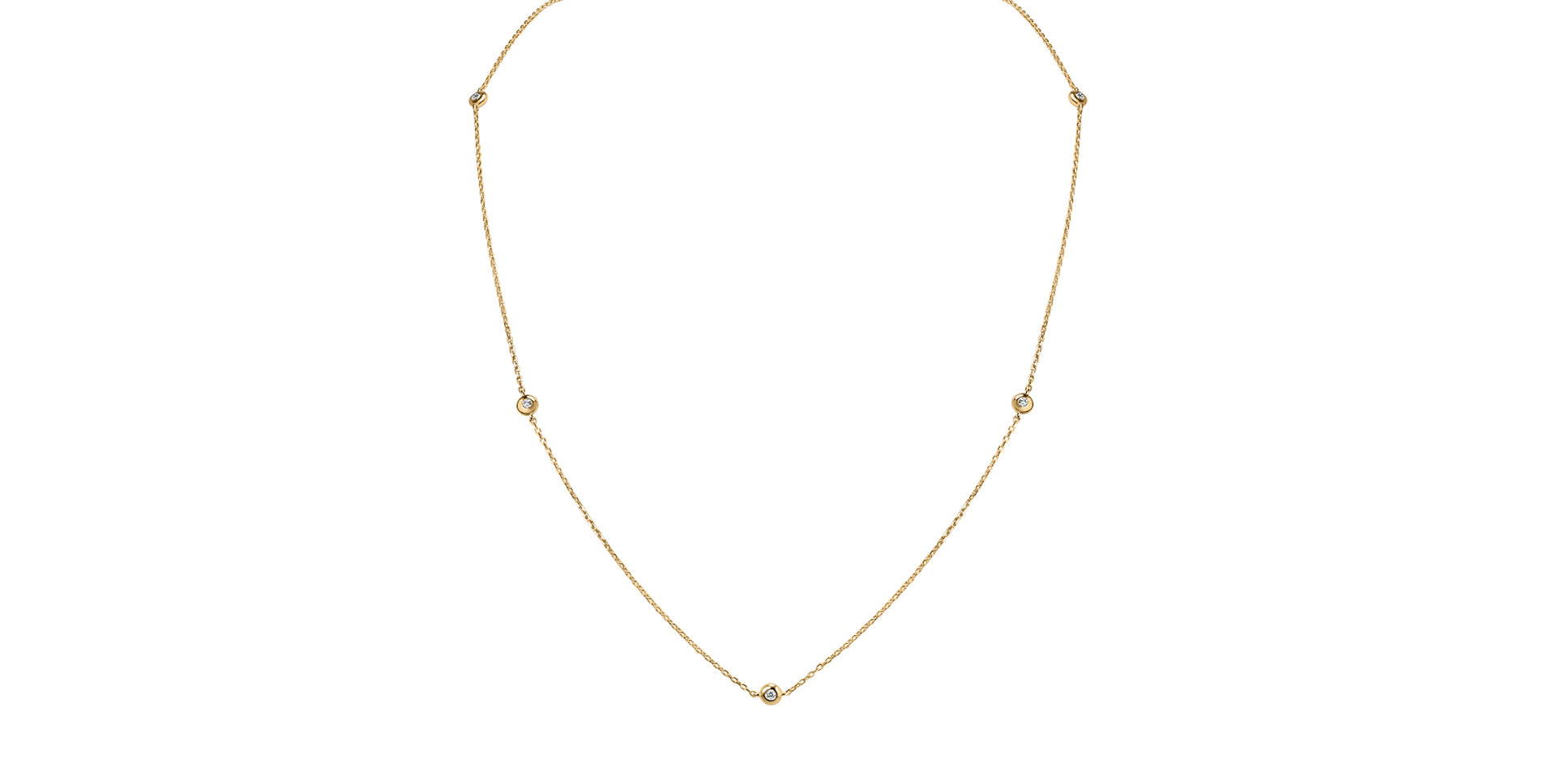 Náhrdelník s diamantmi Dots